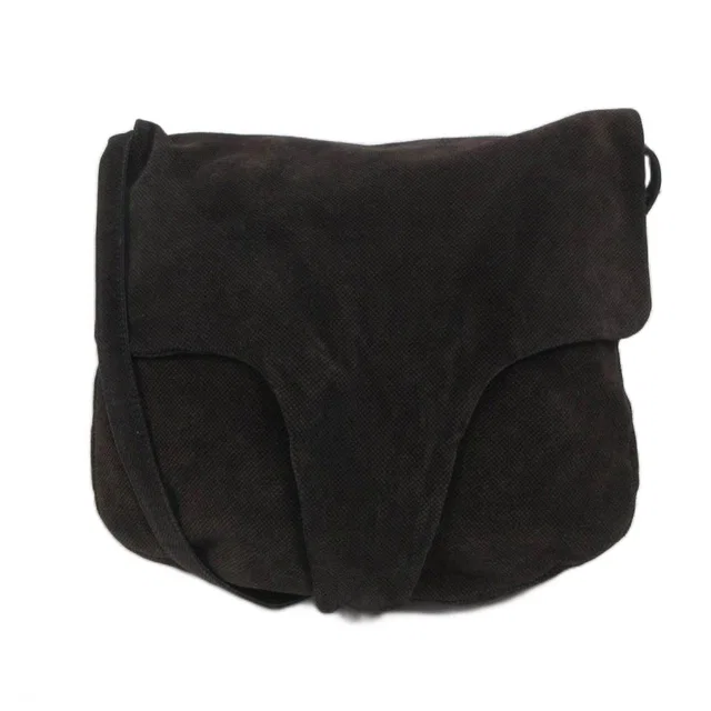 Bottega Veneta Archive Shoulder Bag Crossbody Suede Leather Reversible Dark in Suede from The Reluxe