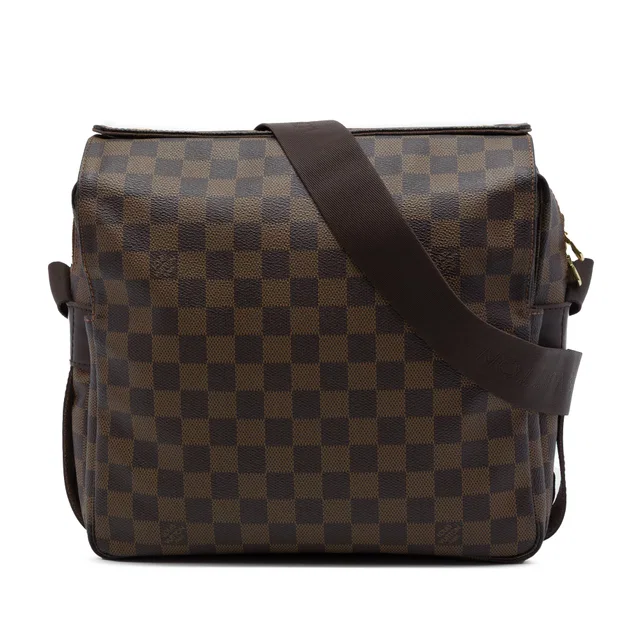 Brown Louis Vuitton Damier Ebene Naviglio Crossbody Bag in Brown Canvas from Designer Revival