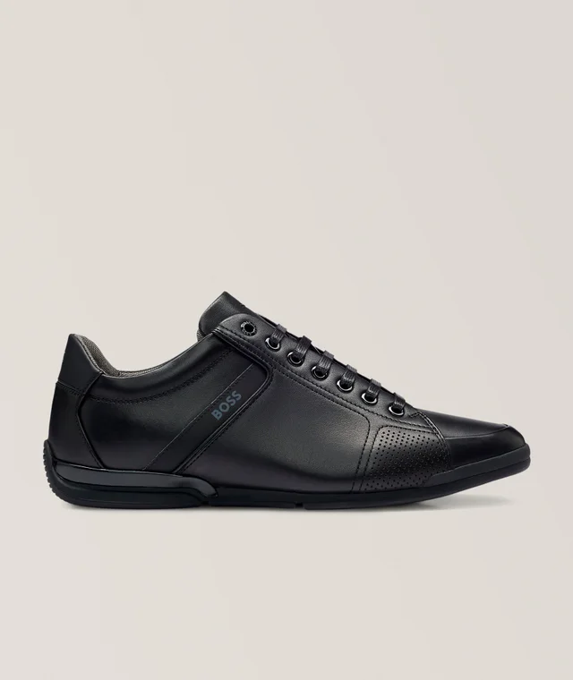 BOSS Saturn Leather Sneakers in Black from Harry Rosen, photo 1 of 1