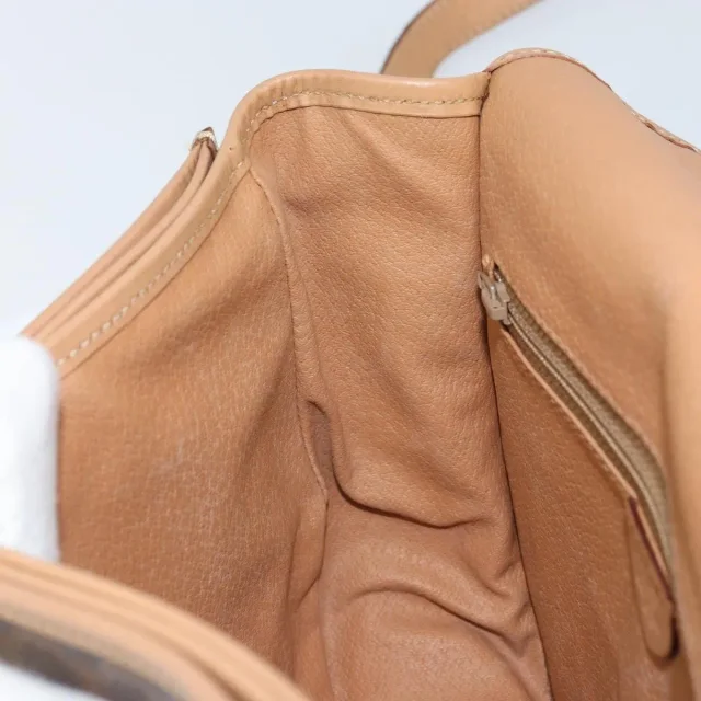 Celine Vintage Macadam Canvas And Leather Brown Bag in Brown Canvas from HEWI, photo 21 of 23