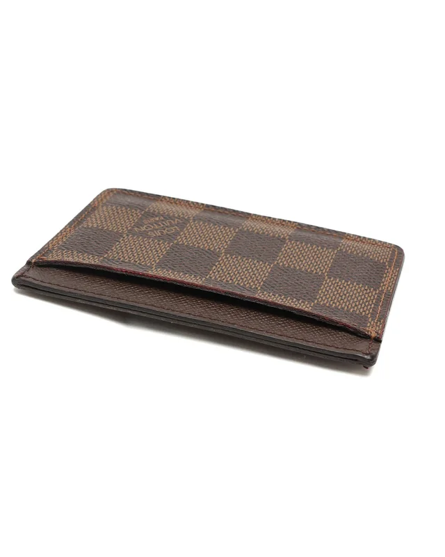 Louis Vuitton Damier Ebene Card Holder in Brown Coated canvas from A Retro Tale, photo 4 of 6