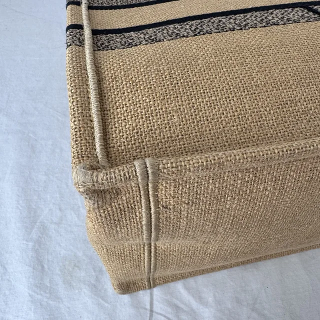 Dior Jute Canvas Medium Book Tote Bag in embroidered canvas from Reowned, photo 9 of 12