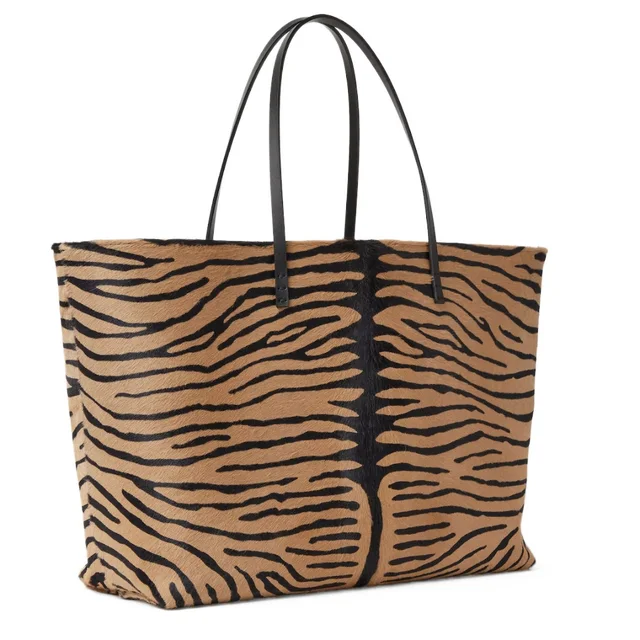 Fendi Medium Roll Tiger-print pony-effect leather shopper, photo 2 of 5 from SENSER