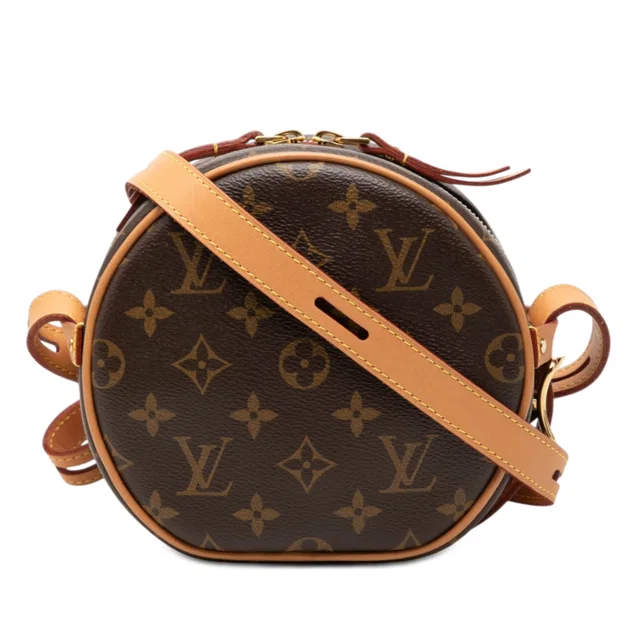 Brown Louis Vuitton Monogram Boite Chapeau Souple PM Crossbody Bag in Brown Coated canvas from Designer Revival