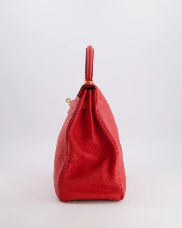 Hermès Kelly 35 Retourne Bag in Red Clemence leather from Sellier, photo 7 of 21