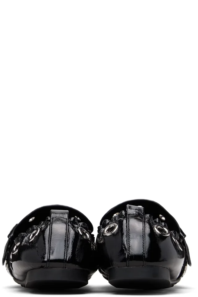 Marc Jacobs Black 'The Grommet Jude' Loafers, photo 2 of 5 from SSENSE