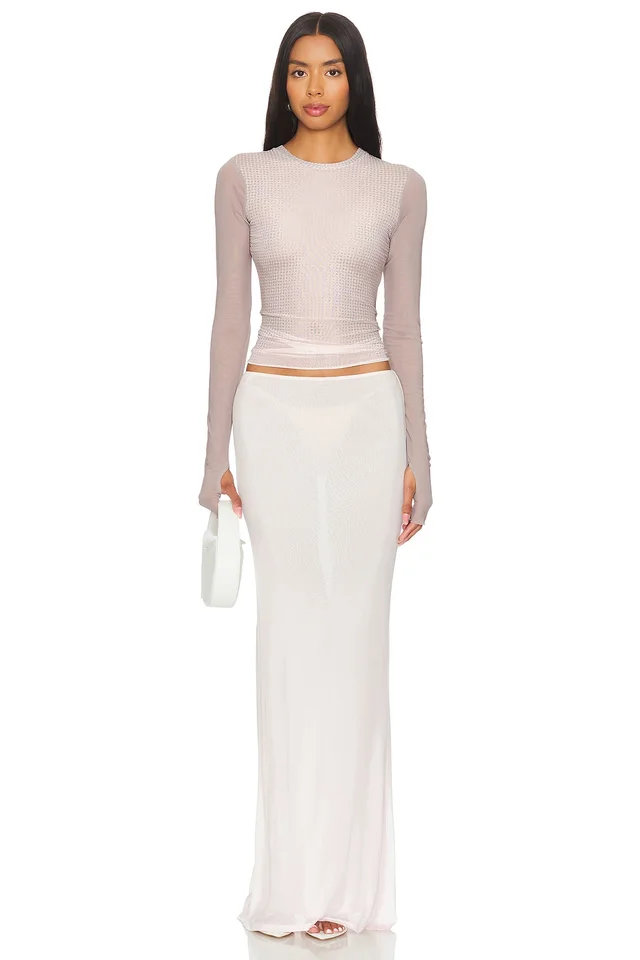 AFRM Kaylee Top in Nude Illusion, photo 7 of 9 from REVOLVE (Canada)