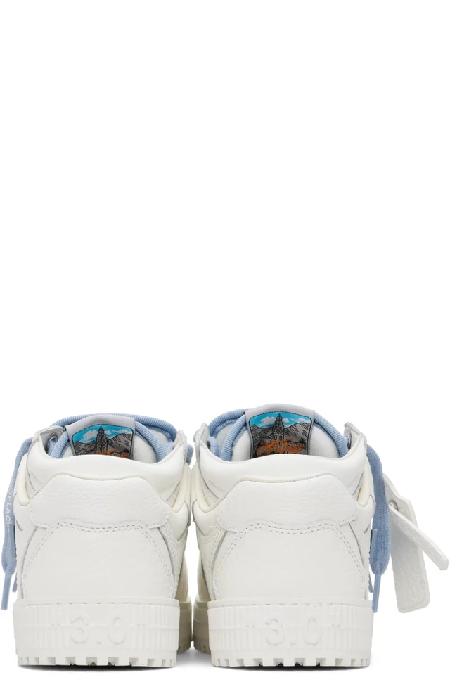 Off-White White & Blue 3.0 Floating Arrow Sneakers, photo 2 of 5 from SSENSE