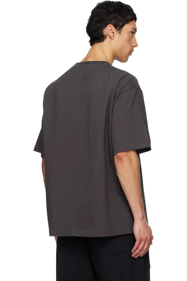 Gray 'WE11DONE' T-shirt, photo 3 of 4 from SSENSE