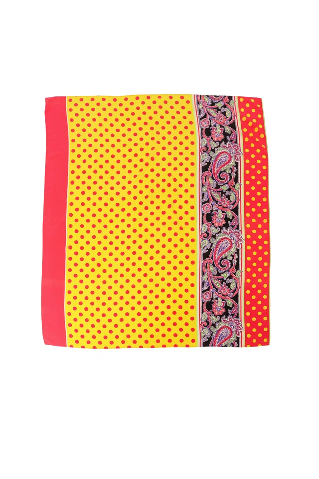 Versace Large Polka Dot Paisley Scarf in Silk from Recess LA