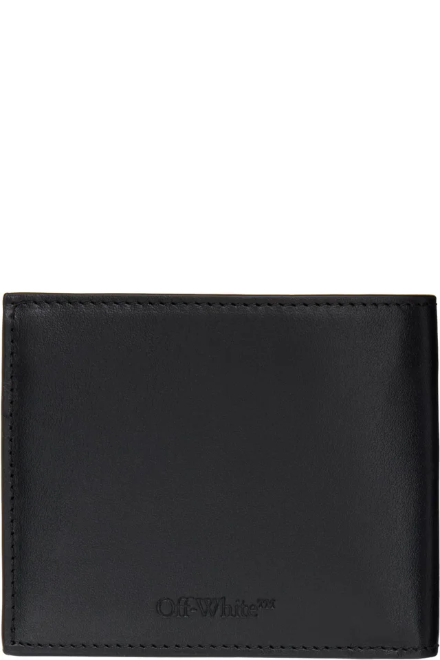 Off-White Black Bookish Arrow Spray Bifold Wallet, photo 2 of 3 from SSENSE