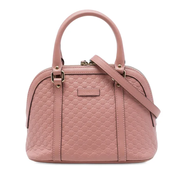Pink Gucci Mini Microguccissima Dome Satchel in Pink Leather from Designer Revival