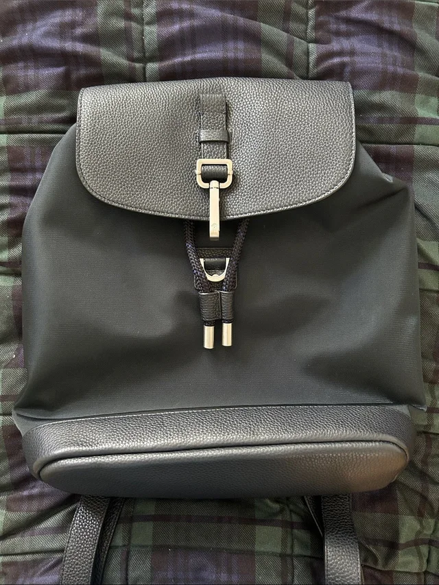Mulberry Navy Canvas And Black Leather Backpack in blue|black Canvas from Poshmark