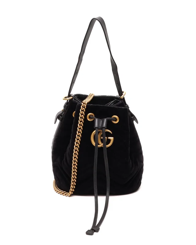 Gucci GG Marmont Bucket Bag in Velvet from A Retro Tale