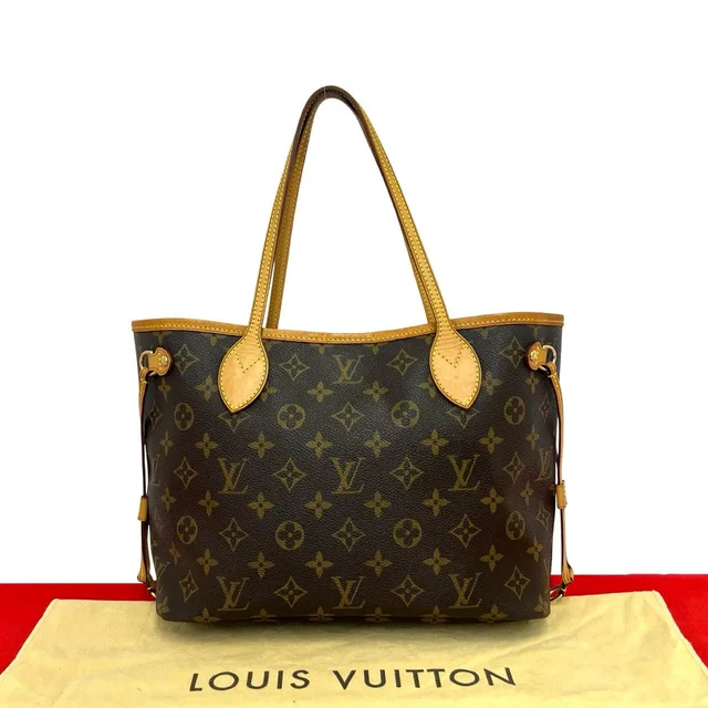 Louis Vuitton Neverfull PM Monogram Leather Tote Bag Brown in Brown Leather from The Reluxe