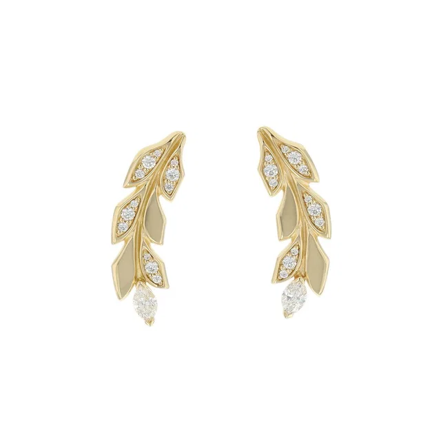 Tiffany & Co. Victoria Vine Climber Diamond Earrings 18K Yellow Gold in Yellow from GALLERY RARE