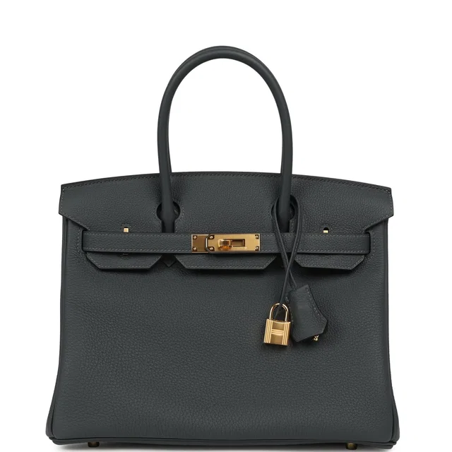 Hermès Birkin 30 Gris Misty Togo Gold Hardware in Grey Togo leather from Madison Avenue Couture