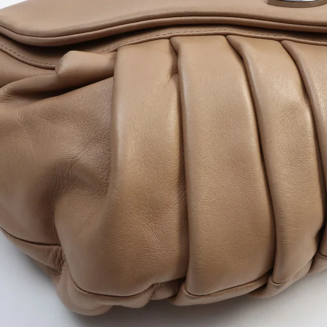Chanel Around 2004 CC mark plate hoop shoulder bag Beige from VINTAGE QOO TOKYO, photo 9 of 11