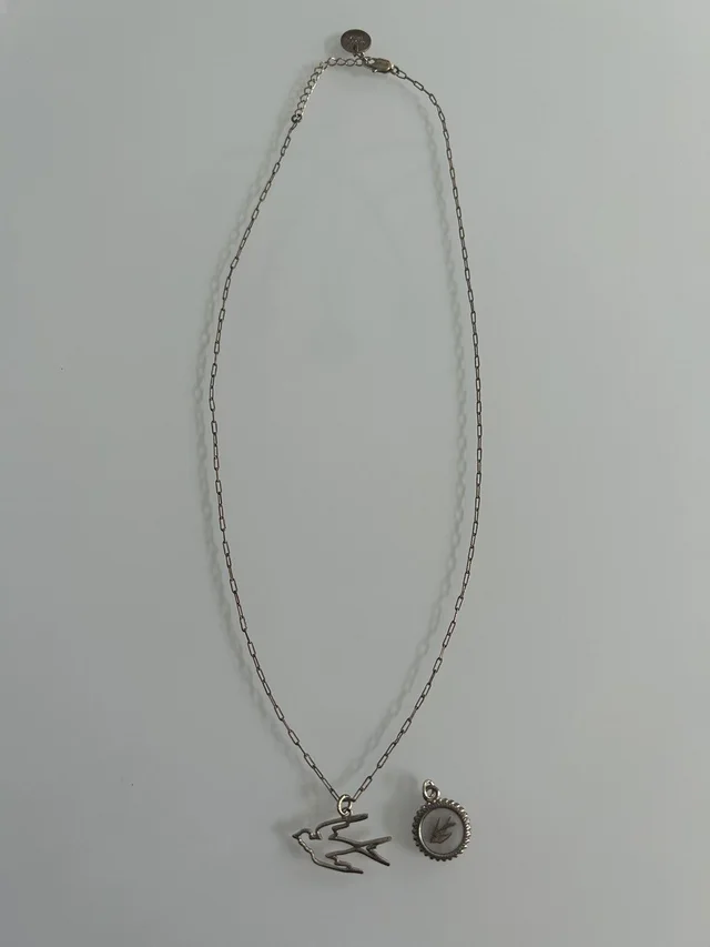Alexander McQueen Logo Charm Necklace Mcq Gold in gold from Grailed