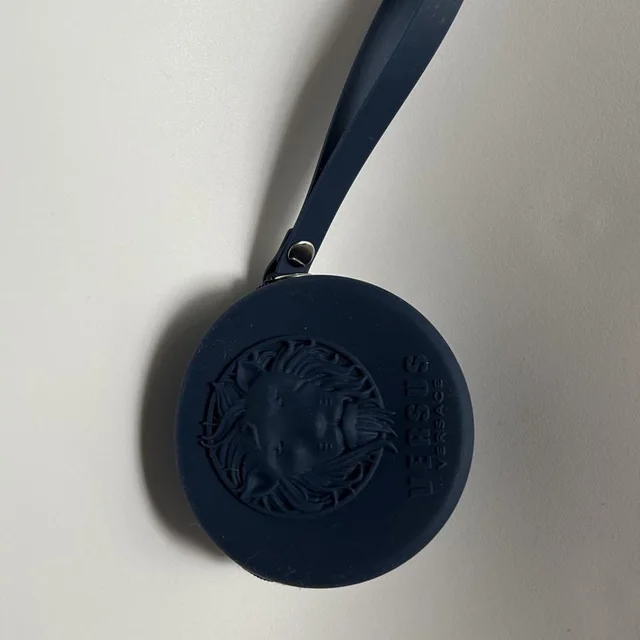 Versace Women's Coin purses and pouches - Navy/Blue in blue from Depop, photo 1 of 1