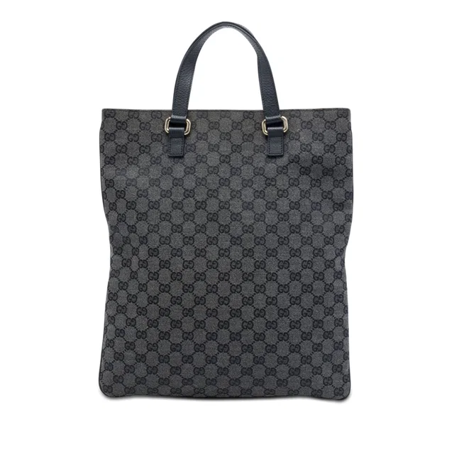 Grey Gucci GG Canvas Tote in Grey Canvas from Designer Revival
