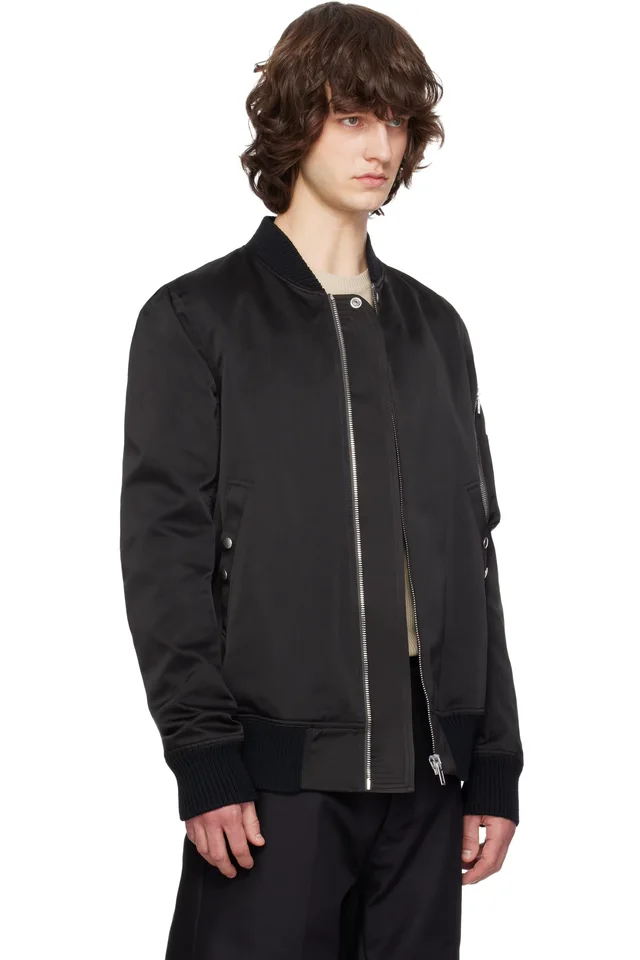 Rick Owens Black Temple Classic Flight Bomber Jacket, photo 2 of 4 from SSENSE