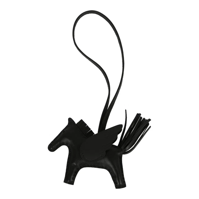 Hermès Pegase Rodeo Bag Charm PM So Black Milo Lambskin in Black Lambskin from Madison Avenue Couture