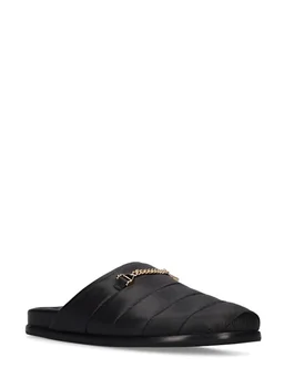 Hyusto Wide-band slide sandals in 100% Polyester, 100% Brass, photo 3 of 6 from LUISAVIAROMA