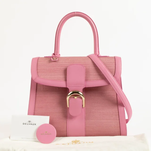 Delvaux Flamingo Toile de Crin/Polo Brillant MM Bag in Leather from Labellov, photo 2 of 8