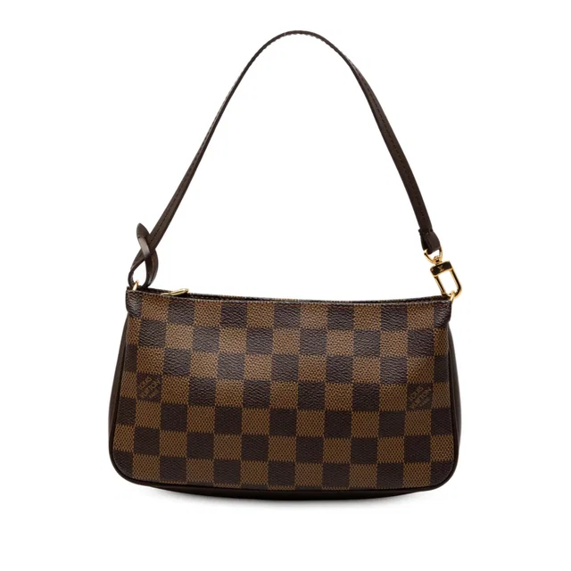 Brown Louis Vuitton Damier Ebene Navona Shoulder Bag in Brown Canvas from Designer Revival