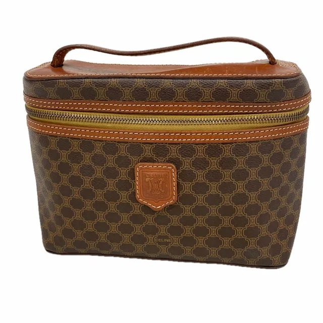 Celine Vanity Bag Macadam Brown Gold in Brown from The Reluxe