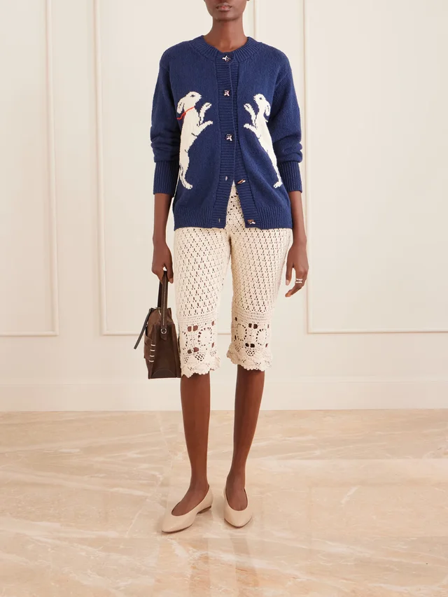 ALIX OF BOHEMIA Aletta Mandala crochet cotton capri pants in White, photo 2 of 2 from NET-A-PORTER (Canada)