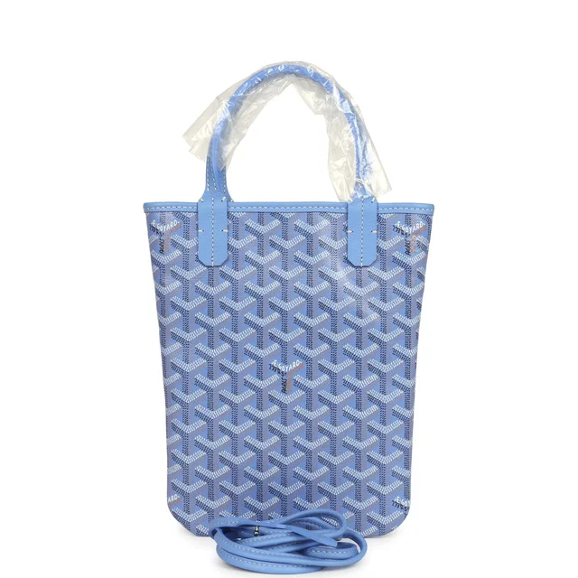 Goyard Goyardine Canvas Iris Poitiers PM Bag Palladium Hardware in Canvas from Madison Avenue Couture