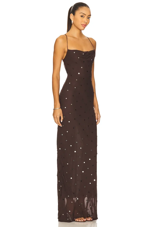 Bec + Bridge Arielle Slip Maxi Dress in Dark Chocolate, photo 2 of 5 from REVOLVE (Canada)