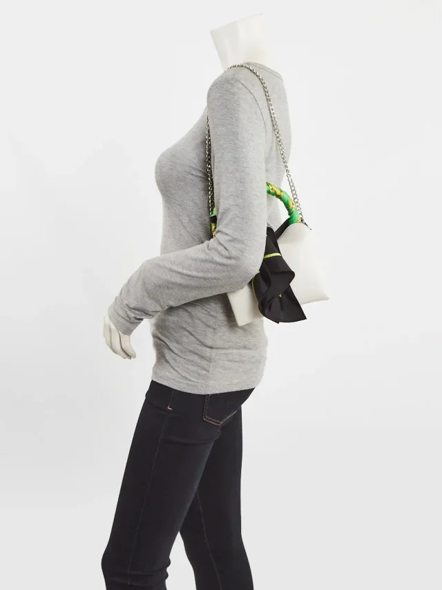 Balenciaga White Leather Flap Scarf XS Bag in White Leather from Yoogis, photo 2 of 10