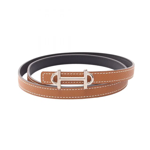 Hermès Belt Gamma Gold Noir Reversible Black in Black Epsom leather from The Reluxe