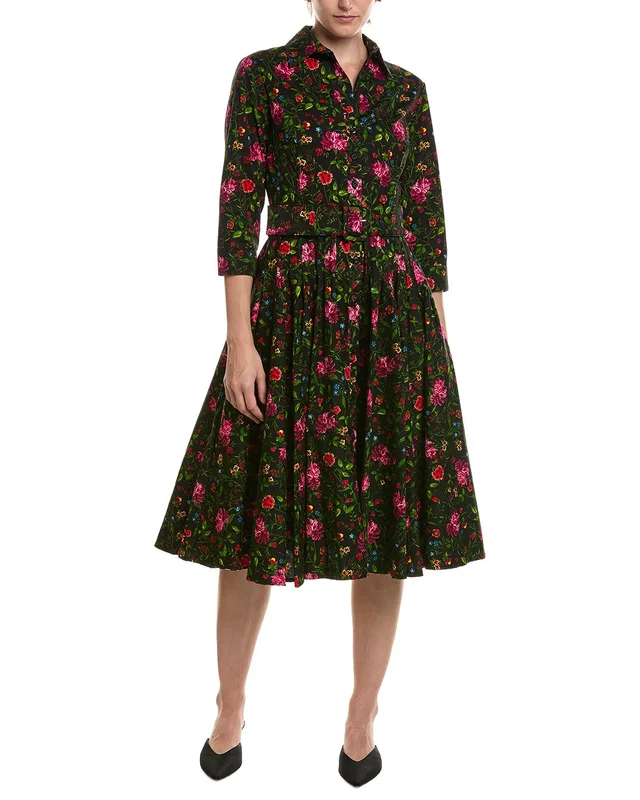 Samantha Sung Amber Petite Flora Midi Shirtdress, image 1 of 1 from Rue La La