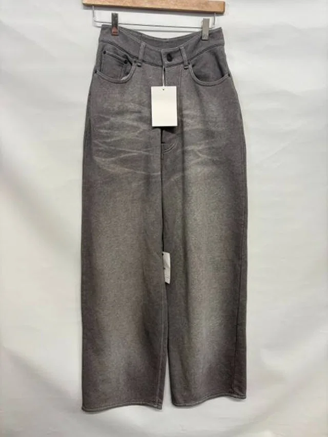 Acne Studios Jean-effect Soft Trousers Grey Size: 25" in Grey Cotton from Oxfam Online Shop