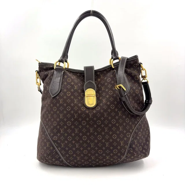Louis Vuitton Elegy Monogram Idylle Fusain Leather Canvas Brown Handbag Gold in Brown Canvas from The Reluxe