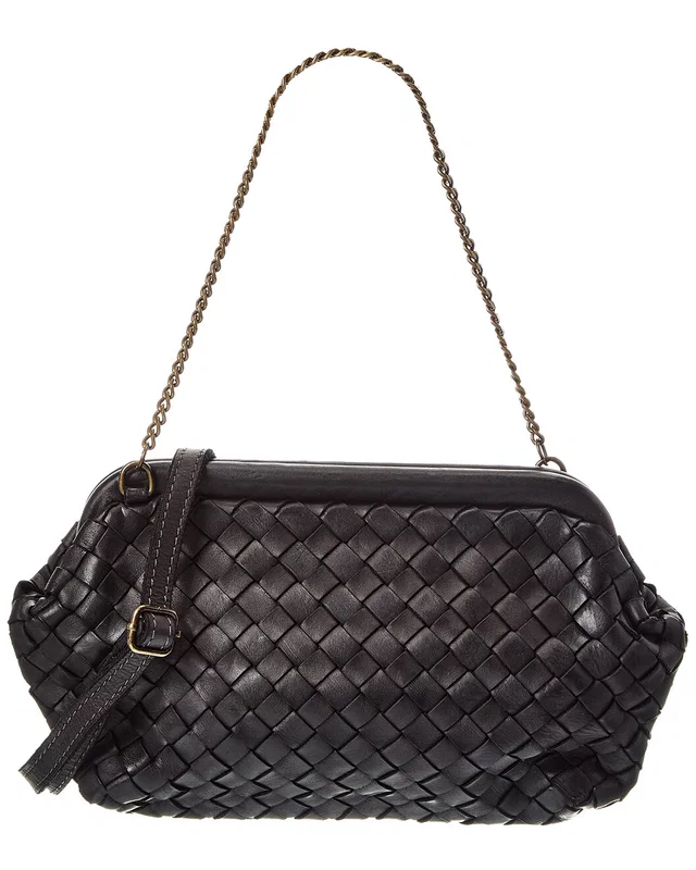Isabella Rossetti Quincy Hand Woven Leather Clutch, image 1 of 1 from Gilt