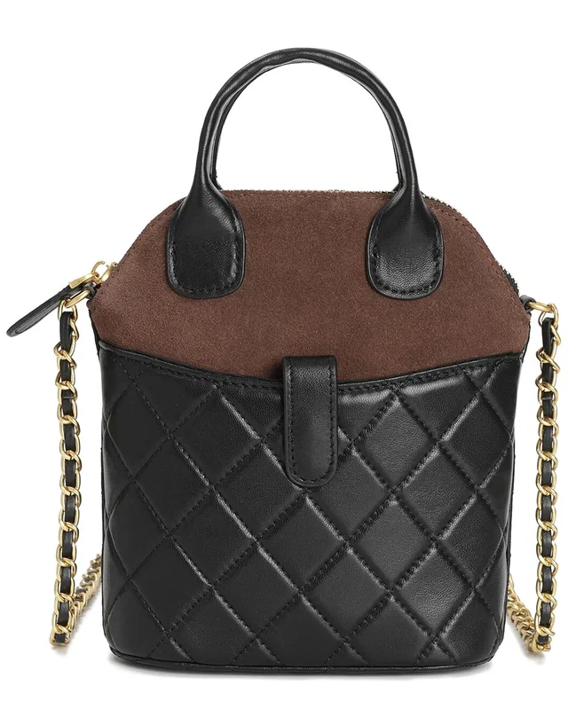 Tiffany & Fred Paris Mini Quilted Suede & Leather Tote, image 1 of 1 from Rue La La