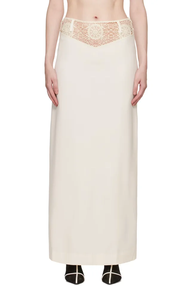 Beaufille Off-White Roma Maxi Skirt, image 1 of 1 from SSENSE