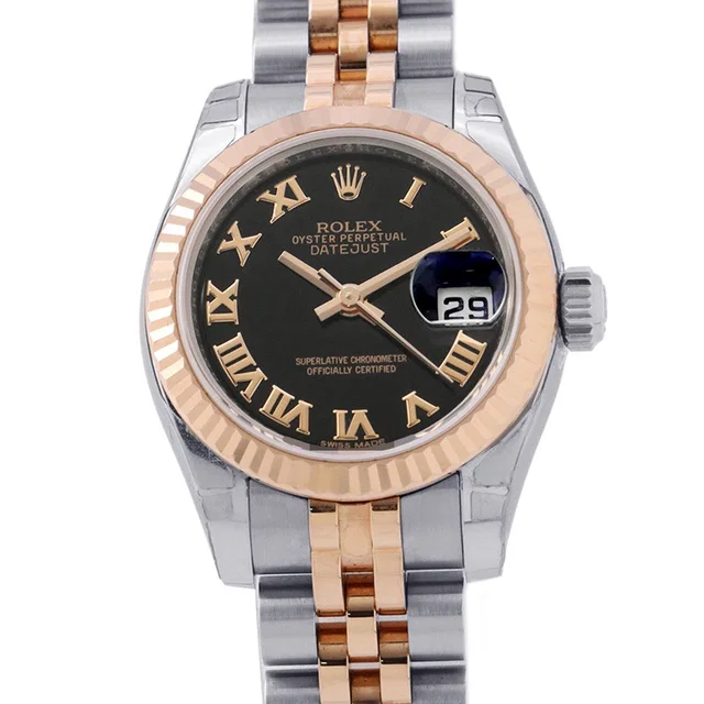 Rolex Datejust 26 W26mm Stainless Steel K18PG Black Dial179171 in Black from GALLERY RARE
