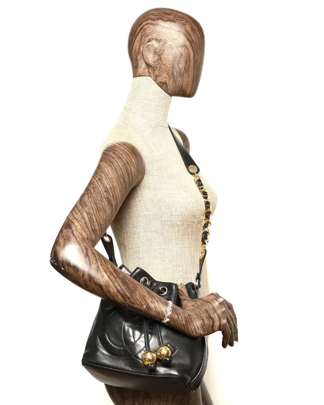Chanel CC Drawstring Bucket Bag in Leather from A Retro Tale, photo 8 of 8