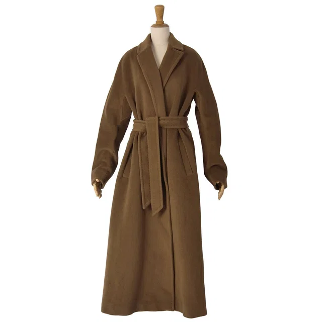 Max Mara Maxma Studio Wrapcoat Long Jacket in Wool from The Reluxe