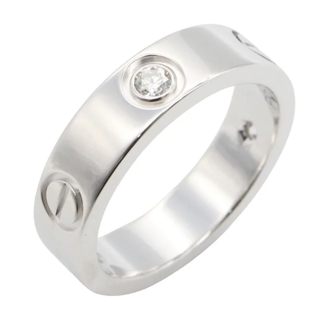 Cartier Ring Love 18K White Gold Diamond in White from The Reluxe