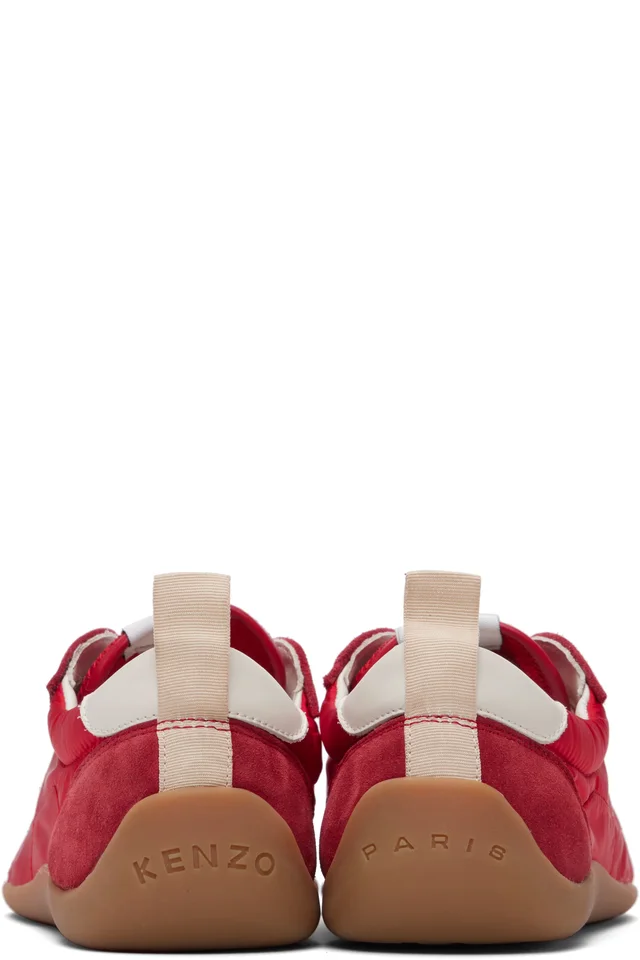 Red Kenzo Paris 'KENZO Striker' Low Top Sneakers, photo 2 of 5 from SSENSE