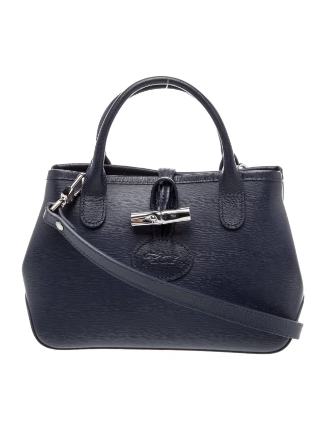 Longchamp Leather Petit Roseau XS in blue Leather from The RealReal