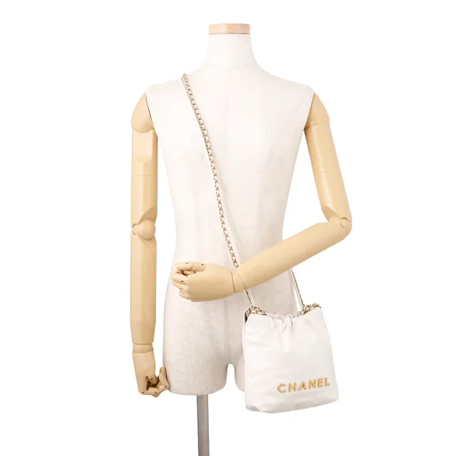 Chanel CHANEL22 ChainShoulder WhiteAS3980 Shiny Calf Leather Size Mini in Calfskin from GALLERY RARE, photo 8 of 18