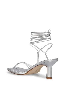 Aeyde Ankle strap sandals in 100% Goat, photo 4 of 5 from LUISAVIAROMA